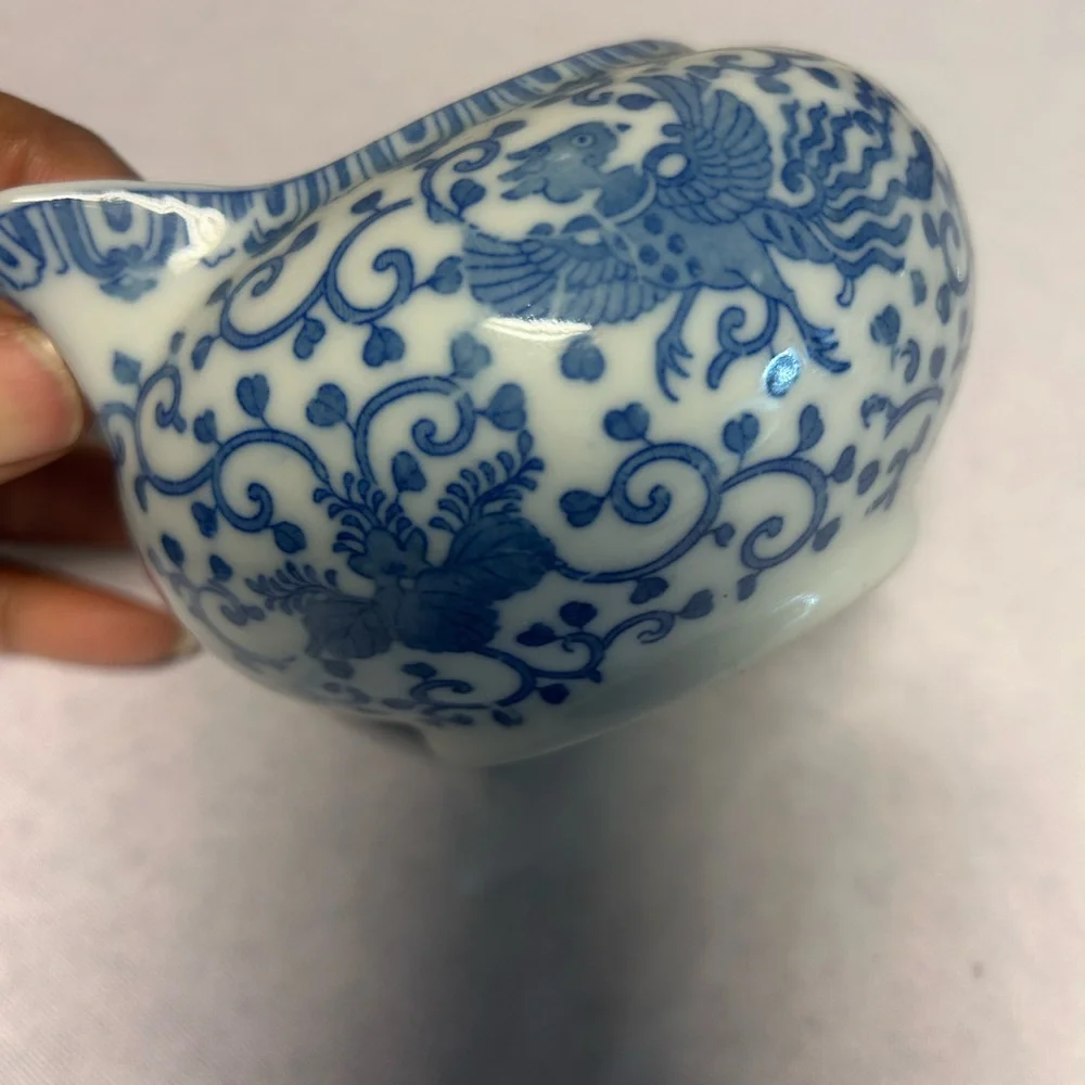 Blue and White Ceramic Decorative Accent